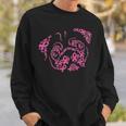 Pug Face Breast Cancer Awareness Cute Dog Pink Ribbon Sweatshirt Gifts for Him