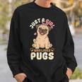 Pug Love Girl Sweatshirt Gifts for Him