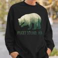 Puget Sound Bear State Of Washington Pacific Nw Wildlife Sweatshirt Gifts for Him