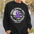 Purple Up For Military Kid Us Flag Cool Military Child Month Sweatshirt Gifts for Him