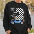 Race Car 2Nd Birthday Party Racing Car Driver 2 Birthday Boy Sweatshirt Gifts for Him