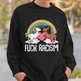 Racism Unicorn Anti Racism Sweatshirt Geschenke für Ihn