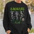 Radiate Luck Skeleton Radiology St Patrick's Day Rad Tech Sweatshirt Gifts for Him
