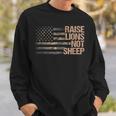 Raise Lions Not Sheep American Flag Patriot Patriotic Lion Sweatshirt Gifts for Him