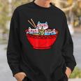 Ramen Cats Transgender Trans Pride Flag Japanese Noodle Food Sweatshirt Gifts for Him