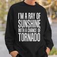 Ray Of Sunshine With A Chance Of Tornado Sweatshirt Gifts for Him