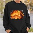 There Was A Spider But I Think It's Gone Now House On Fire Sweatshirt Gifts for Him