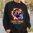 I Was There Total Solar Eclipse 2024 Pug Dog With Glasses Sweatshirt Gifts for Him