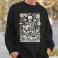 The Reader Skeleton Book Lover Tarot Card Reading Book Sweatshirt Gifts for Him