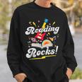 Reading Rocks Quotes For National Reading Month 2024 Sweatshirt Gifts for Him