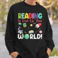 Reading Is Out Of This World Space Book World Book Day 2024 Sweatshirt Gifts for Him