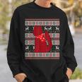 Red Buffalo Plaid Weasel Lovers Ugly Xmas Family Matching Sweatshirt Gifts for Him