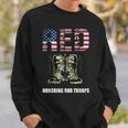 Red Friday Military Veteran Honoring Our Troops Sweatshirt Gifts for Him