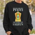 Reichet Mir Den Pfeffi Sweatshirt, Minzlikör Saufparty Design Geschenke für Ihn
