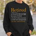 Retired Definition Dad Retirement Party Men's Sweatshirt Gifts for Him