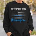 Retired Police Officer Philadelphia American Flag Sweatshirt Gifts for Him