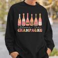 Retro Blame The Champagne Happy New Year 2024 Party Friends Sweatshirt Gifts for Him