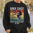 Retro Bmx Dad Coach Riding Buddy Number One Fan Father's Day Sweatshirt Gifts for Him