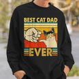 Retro Cat Daddy Kitten Lover Best Cat Dad Ever Father's Day Sweatshirt Gifts for Him