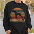 Retro Doberman Dad Dog Owner Pet Pinschers Dobie Father Sweatshirt Gifts for Him