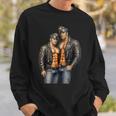 Retro Dom Gay Leather Biker Gay Pride Daddy Bear Mustache Sweatshirt Gifts for Him