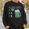 Retro Drinking Lover St Patrick's Day Do I Want A Beer Sweatshirt Gifts for Him