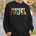 Retro Ich Liebe Meinen Papa Holzfälleraterater Sweatshirt Geschenke für Ihn