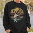 Retro Judo Kampfsport-Sweatshirt, Vintage Streifen & Wurfgrafik Tee Geschenke für Ihn