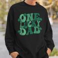 Retro One Lucky Dad St Patrick's Day Dad One Lucky Daddy Sweatshirt Gifts for Him