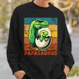 Retro Papasaurus Father's Day Best Dad T-Rex Papa Dinosaur Sweatshirt Gifts for Him