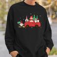Retro Red Truck Christmas Tree With Gnome Gnomies Farming Sweatshirt Gifts for Him