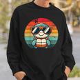 Retro Turtle In Sunglasses Bbq Pool Party Turtle Sweatshirt Gifts for Him