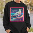 Retro Vaporwave Seagull Sweatshirt Gifts for Him