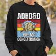 Retro Vintage Adhd&D Roll For Concentration Gamer Sweatshirt Gifts for Him