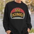 Retro Vintage King Gold Crown Birthday Sweatshirt Gifts for Him