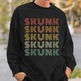 Retro Vintage Skunk 90S Zoologist Zookeeper Wildlife Animal Sweatshirt Gifts for Him