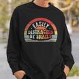 Retro Vintage Snail Lover Easily Distracted By Snails Sweatshirt Gifts for Him