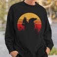 Retro Vintage Sunset Squirrel Sweatshirt Geschenke für Ihn