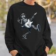 Rock And Roll Graphic Band Skeleton Playing Guitar Sweatshirt Gifts for Him