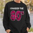 I Rocked The 80'S Costume Pink Black Tiger Stripe Sweatshirt Gifts for Him