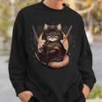 Samurai Cat Warrior Japanese Ninja Cat Kawaii Sweatshirt Gifts for Him