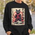 Samurai Cat Warrior Japanese Ninja Kitty Kawaii Sweatshirt Gifts for Him