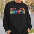 Santa Cruz California Tie Dye Vintage Inspired Striped Sweatshirt Gifts for Him