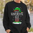 Santa's Favorite Elf Christmas Family Matching Xmas Sweatshirt Gifts for Him