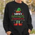 Santa's Favorite Ultrasound Tech Elf Christmas Light Sweatshirt Gifts for Him