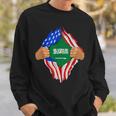 Saudi Arabian Blood Inside Me Saudi Arabia Flag Sweatshirt Gifts for Him