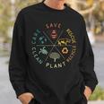 Save Bees Rescue Animals Recycle Plastic Earth Day Vintage Sweatshirt Gifts for Him