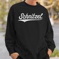 Schnitzel Liebhaber Sweatshirt Schwarz mit Weißem Schriftzug Geschenke für Ihn