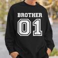 Schwarzes Sweatshirt Brother 01, Sportliches Design für Brüder Geschenke für Ihn