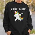 Scout Leader Dabbing Unicorn Scouting Sweatshirt Gifts for Him